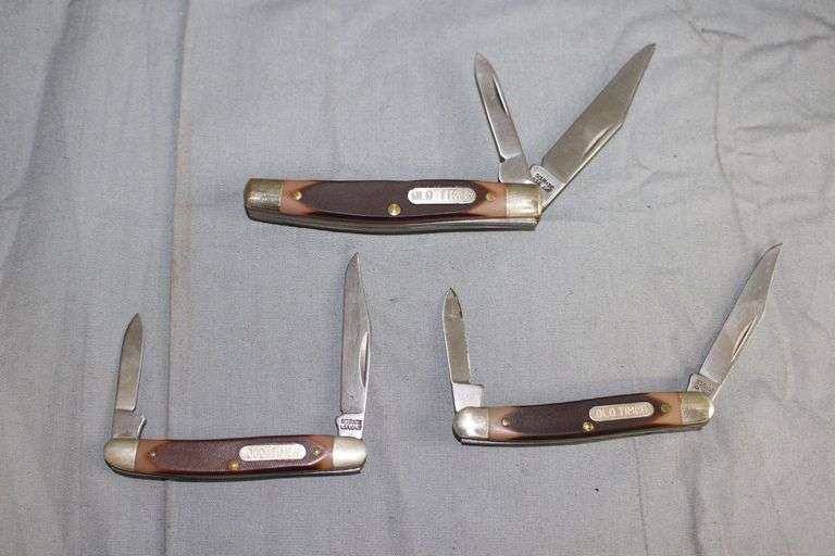 (3) 2 Blade Schrade Old Timer Minuteman Pocket Knives image