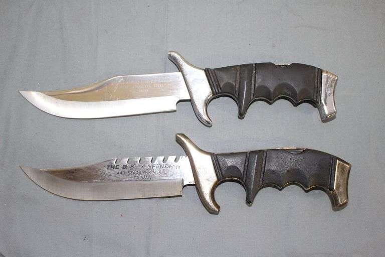 (2) The Best Defense 440 Fixed Blade Knives and Sheaths image