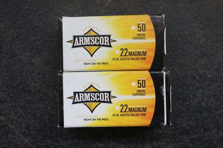 (2) Armscor 22 Magnum 40 GR Jacketed Hollow Point Cartridges image