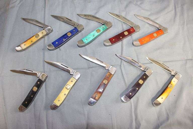 Son and Dad Cutlery Co. (10) Single Blade Pocket Knives Set with Tin image
