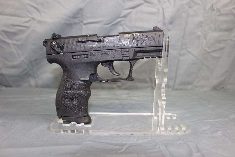 Walther P22, 22 Cal. L.R Semi Automatic Pistol with Hard Case, (2) Magazines, Replacement Grip, Locks, and Trigger Lock image