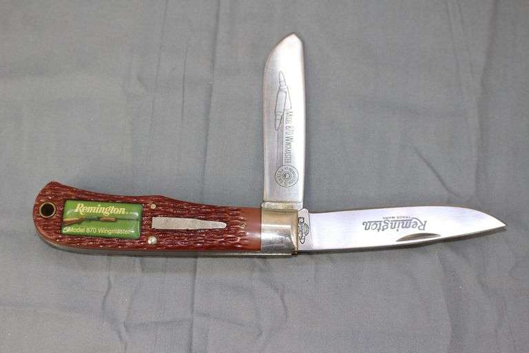 Remington "Top Guns Series Knife" Model 870 Wingmaster Bullet 2 Blade Pocket Knife image