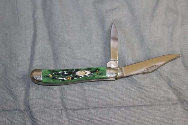Case XX 6220 SS Bur Green 2 Blade Peanut Pocket Knife image