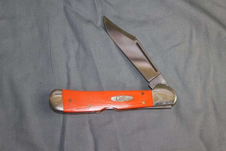 Case XX 101549 SS Orange Single Blade Copperlock Pocket Knife image