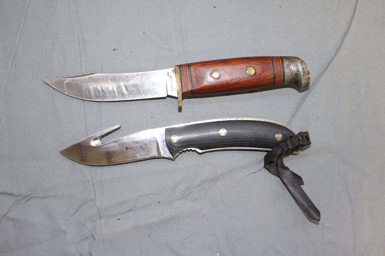 Sharp Fixed Blade Knife with Sheath, Kuskokwim Fixed Blade Knife with Gut Hook and Sheath image