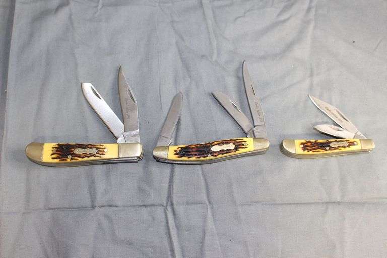 Uncle Henry "Turning Deer into Venison" Limited Edition 2018 (3) Piece Knife Set, and Tin Case image