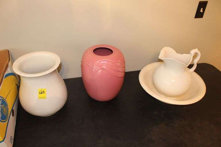 Pitcher, Bowl, and Vases image