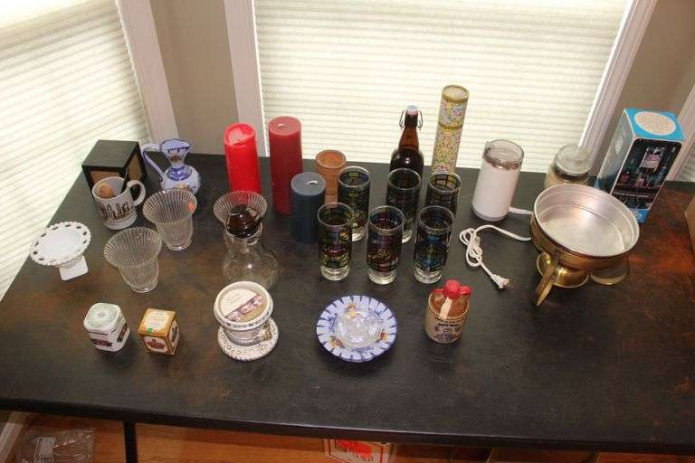 Candle Cover, Beer Brand Glasses, Candles, and Misc. image