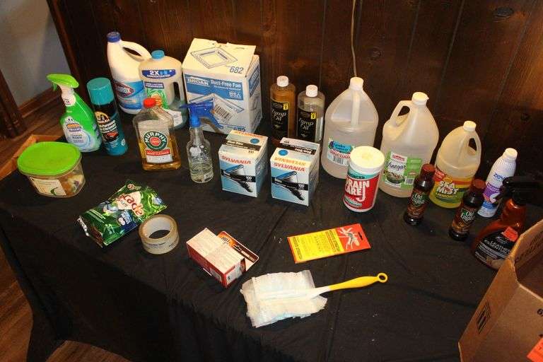 White Vinegar, Lamp Oil, Wood Stain, Light Bulbs, Bleach, and Misc. image