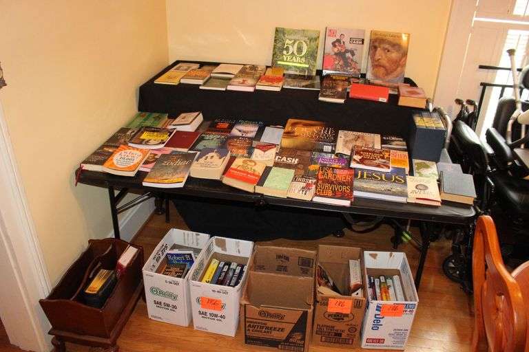Johnny Cash Books, Magazine Rack, The Complete Letters of Vincent Van Gogh, and Misc. Books image