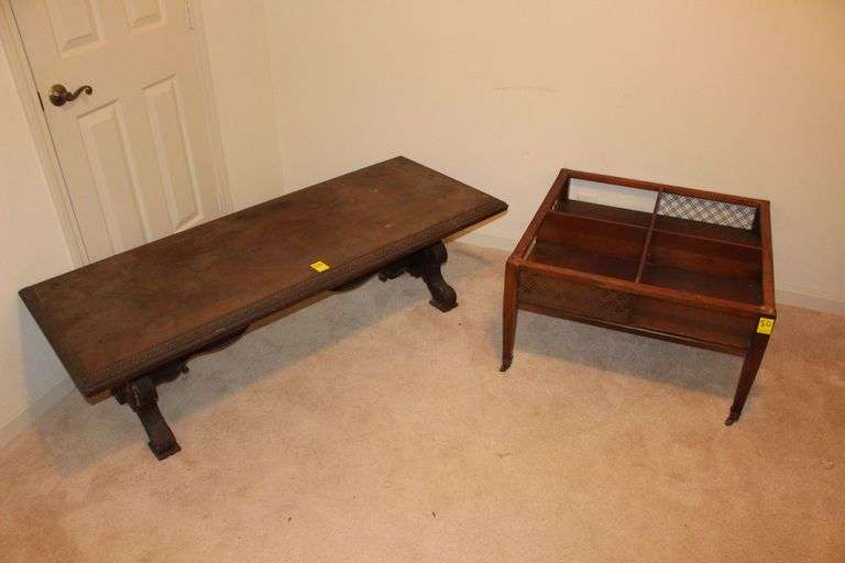 Square Coffee Table on Wheels and Coffee Table image