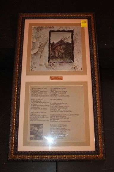 Led Zeppelin Stairway to Heaven Framed Picture and Lyrics image