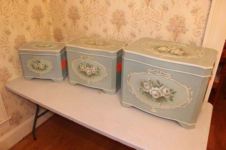 (3) Various Sized Decorative Storage Boxes image