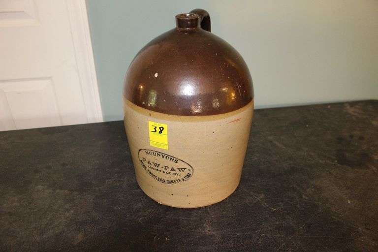 No. 3 Mounyons Paw-Paw Louisville Kentucky Stone Jug image