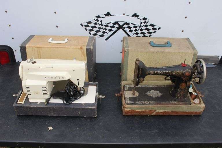 (2) Singer Sewing Machines in Cases image