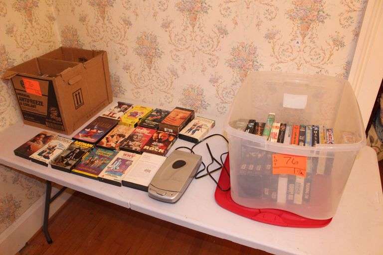1 Way VHS Rewinder and Misc VHS and DVD Movies image