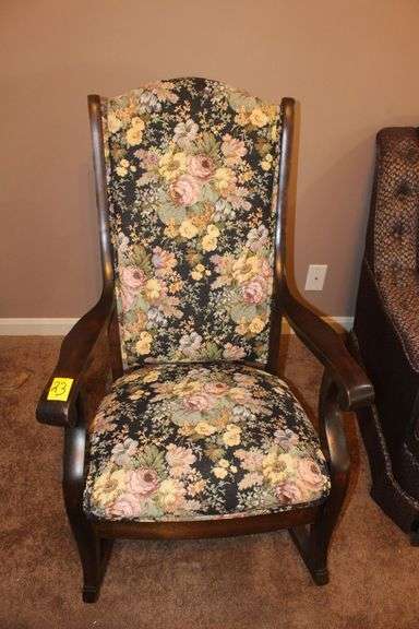 Decorative Cushioned Rocking Chair image