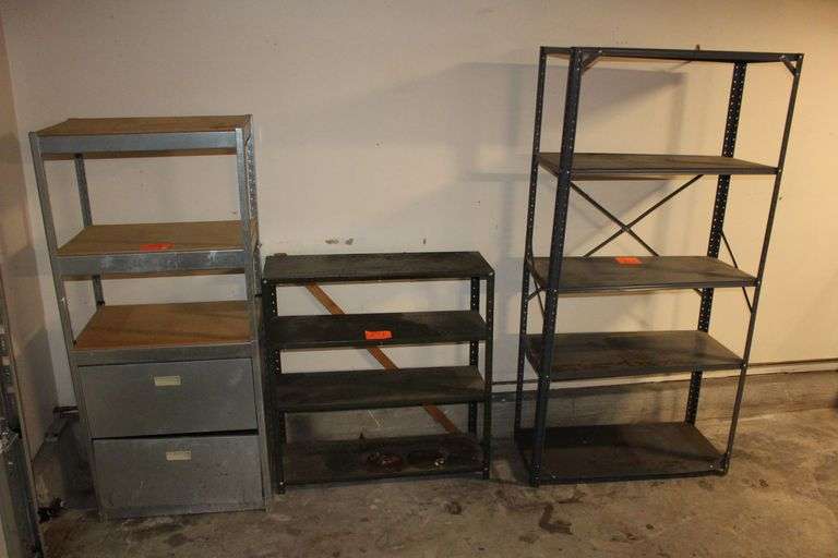 (3) Metal Shelves image