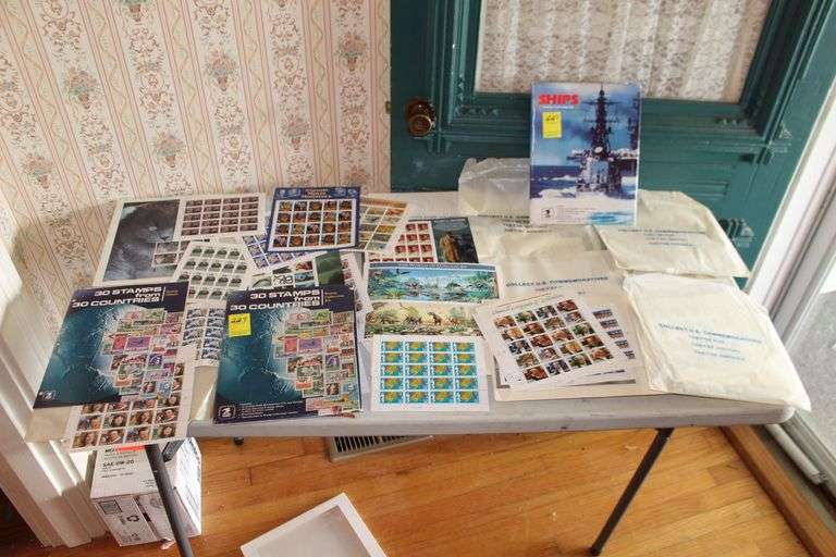 Wildlife America Stamps, 1987 Mint Stamp Set, US Commemorative Stamps, 1998 Commemorative Stamp Collection, 30 Stamps from 30 Countries, Ships Stamp Collection Kit, 1987 Commemorative Mint Stamp Set, and Misc. Stamps image