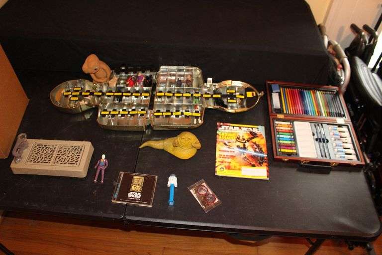 Star Wars Action Figures, Coloring Pencils, Crayons, Star Wars Comic Book, and Star Wars CD image