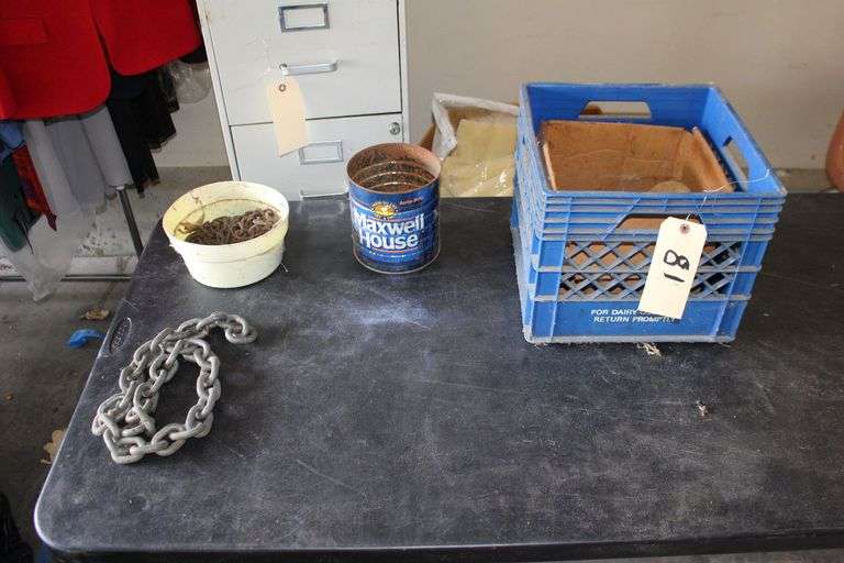 2.5 Inch Galvanized Nails, 3.5 Inch Nails, and Chain Pieces image