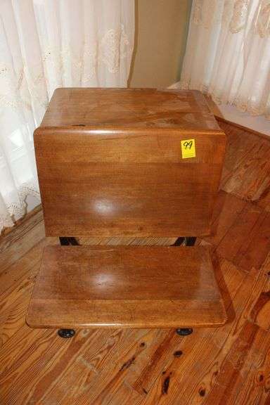 Wooden School Desk image