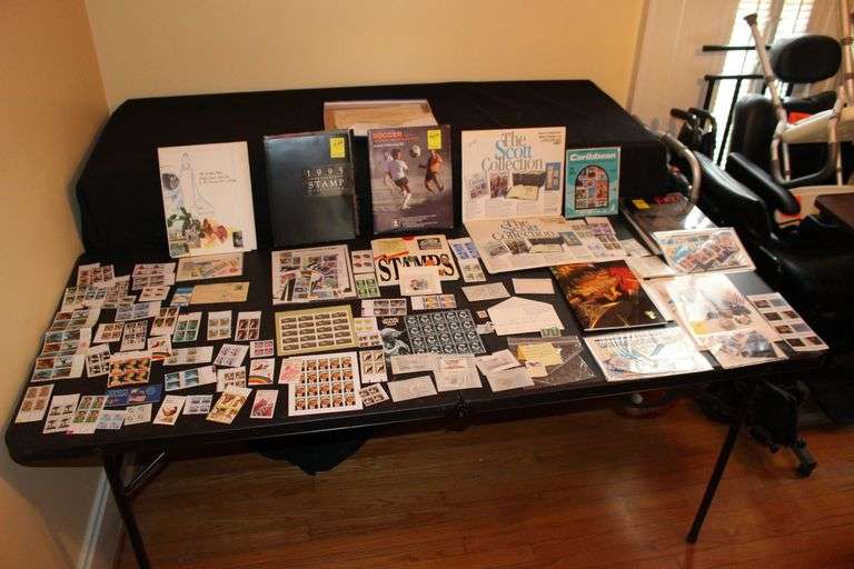 1993 Stamp Collection, 1991 Mint Stamp Set, 1982 Mint Stamp Set, 1995 Stamp Collection, and Misc. Stamps image