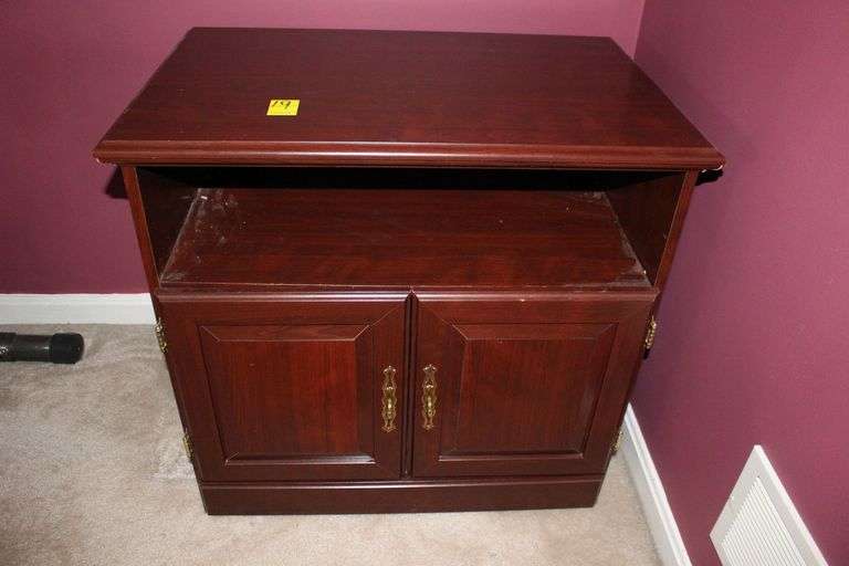 2 Door TV Stand on Wheels image