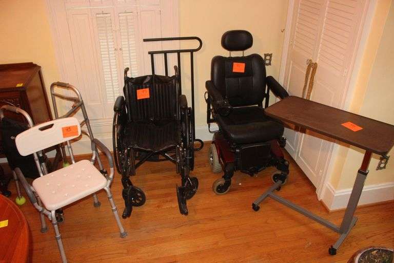 Pronto Electric Wheelchair, Wheel Chair, Shower Seat, Walker, Hospital Bed Rail, and Hospital Bed Side Table image