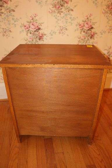 Oak White Clad Single Door End Table