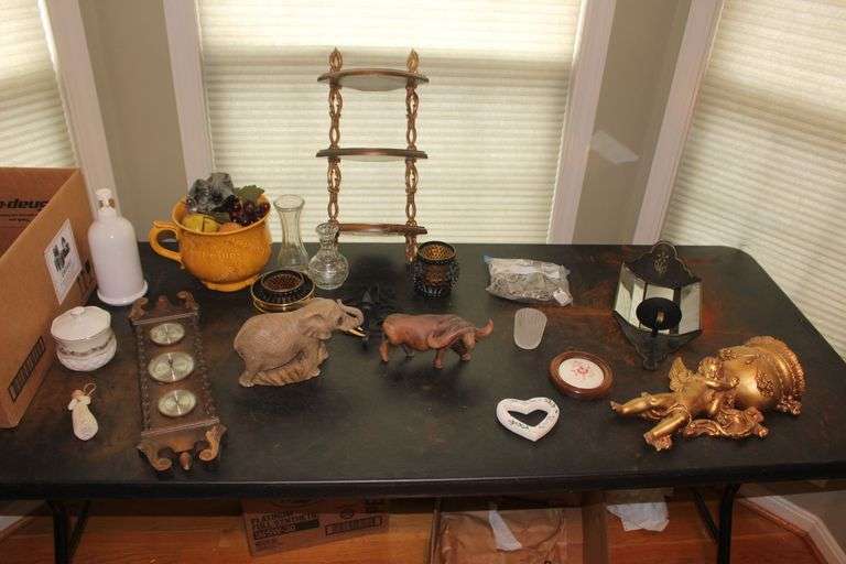 Wall Hangings, Figurines, Vases, Soap Dispenser, Phone Cords, and Misc. image