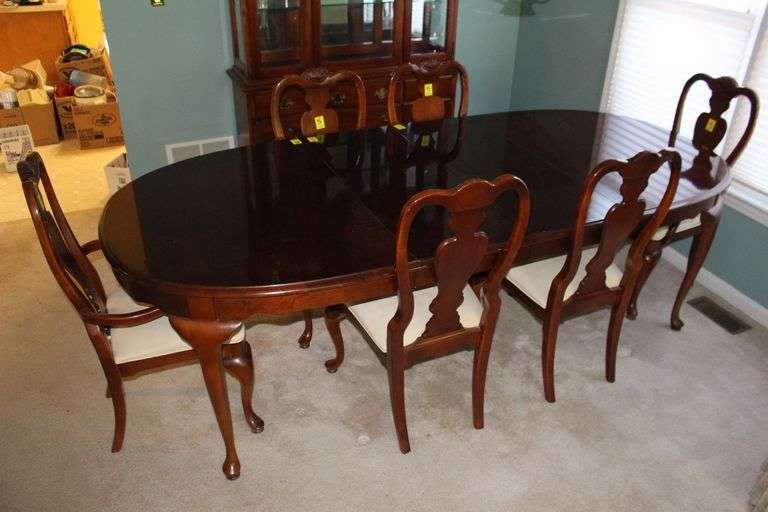 Stanley Furniture Dining Table and (6) Chairs image