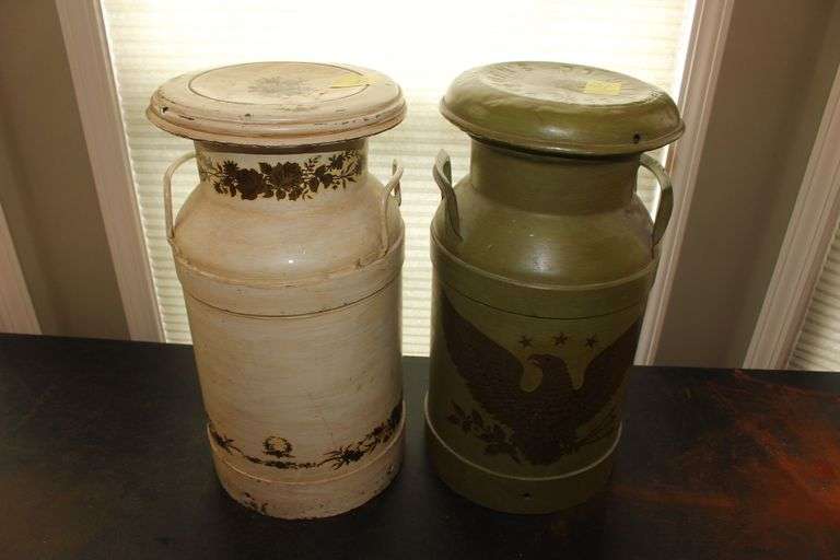 (2) Decorative Milk Cans image