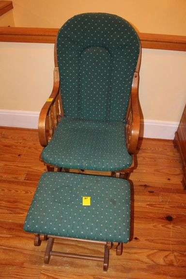 Cushioned Rocking Chair and Ottoman image