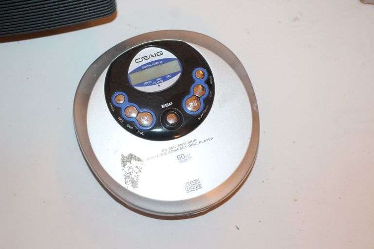 Sanyo DVD and VHS Player, APC Power Strips, Bose Alarm Clock and Radio with Remote, and Craig Disc Player
