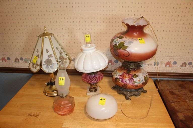 Electric Parlor Lamp, Oil Lamp, and Glass Light Globe Cover image