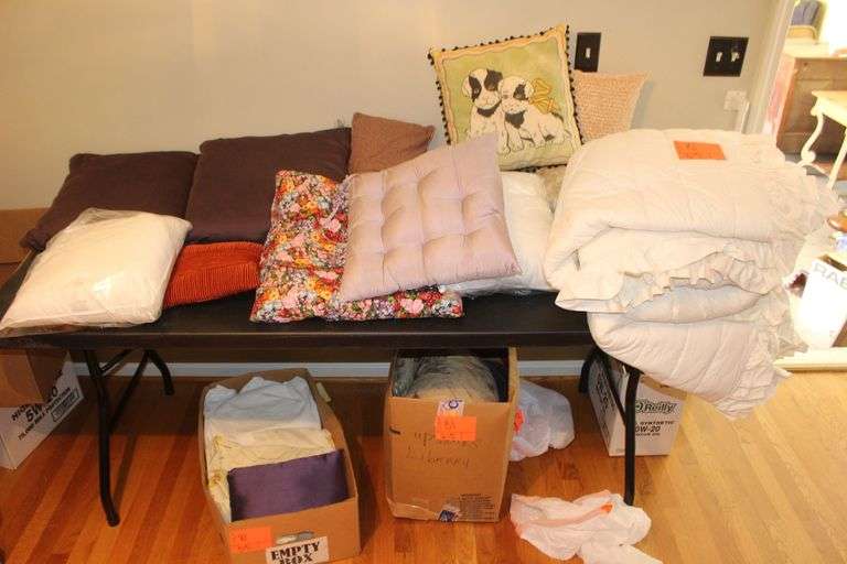 Pillows, Comforter, Linens, and Misc. image