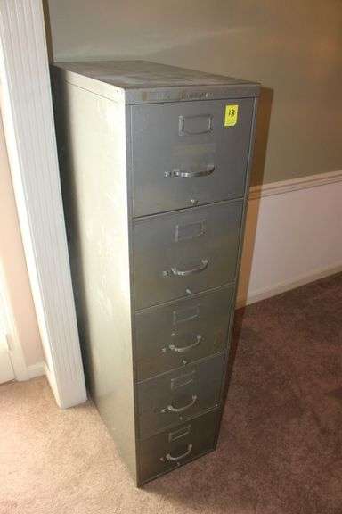 Steelcase Metal 5 Drawer Filing Cabinet image