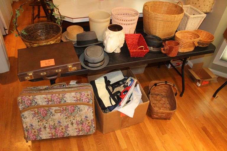 Suitcases, Baskets, Briefcase, Hats, Hat Box, Purses, and Misc. image