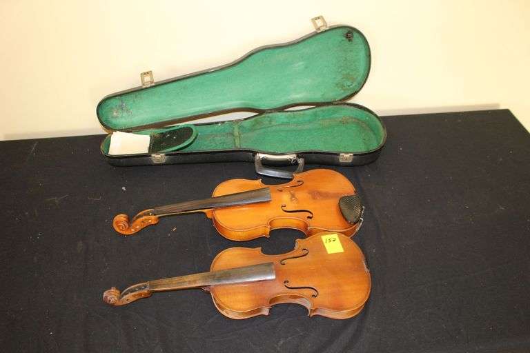(2) Antonius Stradivarius Cremonensis Violins and Hard Shell Case image