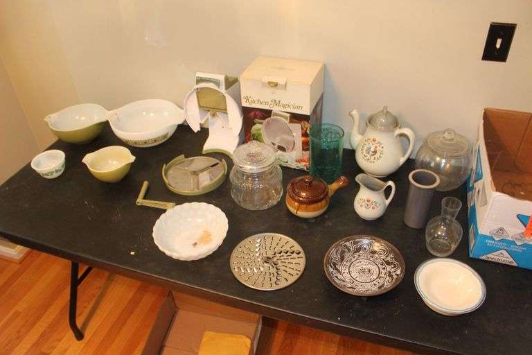 Pitcher, Bowls, Food Chopper, Dishes, and Misc. image