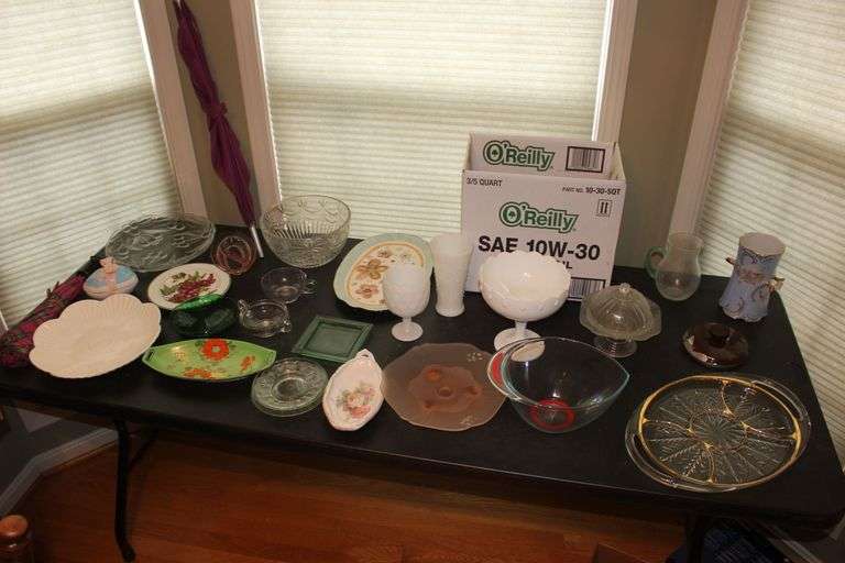 Decorative Platters, Bowls, Dishes, Pitcher, Umbrellas, and Misc. image
