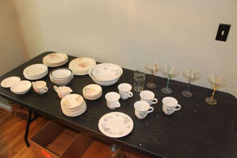 Decorative Plates, Cups, Saucers, Martini Glasses, and Misc. image