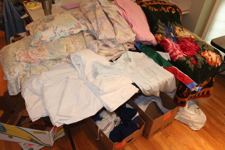 Pillows, Blankets, Curtains, Rug, Flag, Linens, and Misc. image