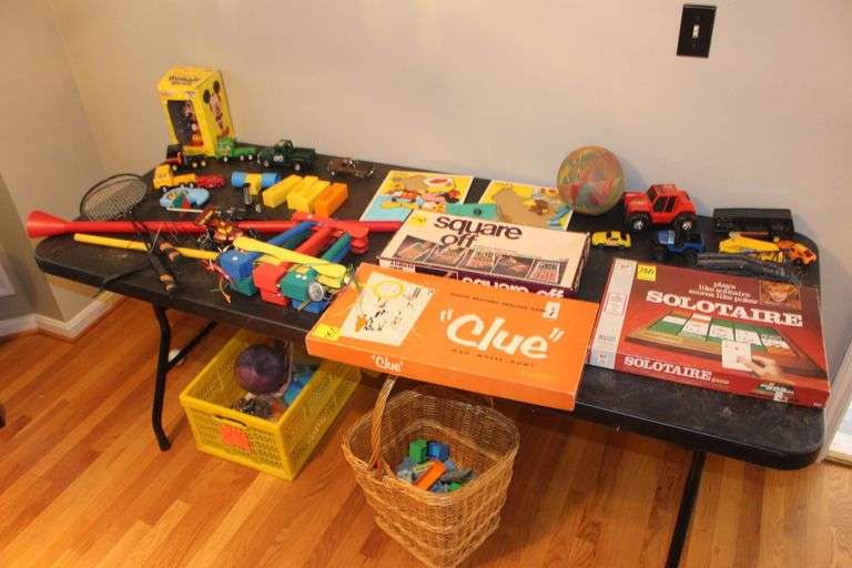 Board Games, Toys, Balls, Trucks, Puzzles, Basket, and Misc. image