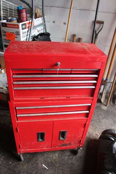 2 Piece Tool Box on Wheels with Key image