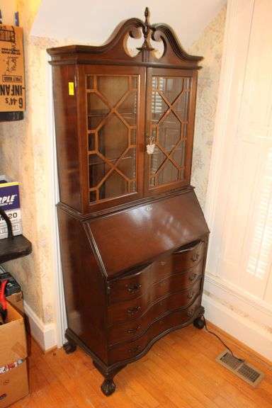 Claw Feet Secretary Desk with Key image
