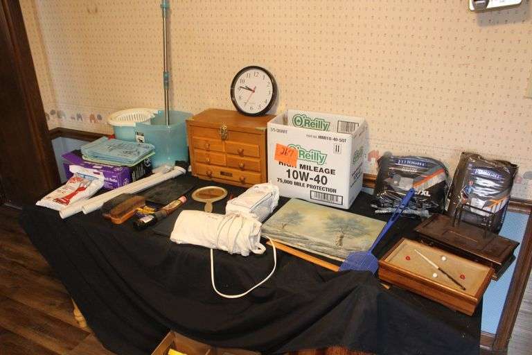 Mop, Mop Bucket, Vacuum Bags, Shoe Polish, Shoe Polish Brushes, Fit Right Underwear and Guards, and Misc. image