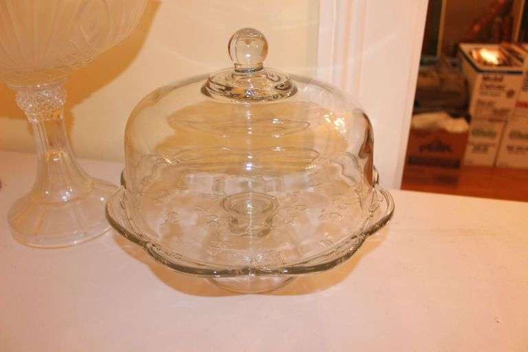 Cake Plate, Glass Coasters, Candy Dishes, Serving Bowl, and Misc. Glassware