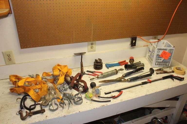 Ratchet Straps, Grease Gun, Anti Freeze Tester, Clippers, and Misc. image